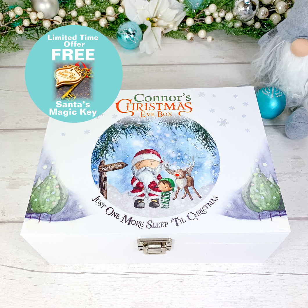 Personalised Luxury White  Christmas Eve Box