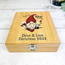 Load image into Gallery viewer, Personalised Wine Accessory Gift Box. Colourful Christmas Wine Gift Set
