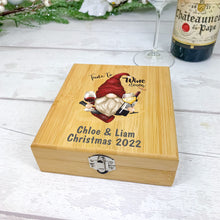 Load image into Gallery viewer, Personalised Wine Accessory Gift Box. Colourful Christmas Wine Gift Set
