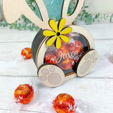 Load image into Gallery viewer, Personalised Easter Bunny Egg Holder For Chocolate Eggs &amp; Sweets. Easter Gift Box
