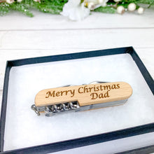 Load image into Gallery viewer, Personalised Multi Tool Pocket Knife With Gift Box. Perfect Christmas Gift
