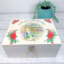 Load image into Gallery viewer, Personalised Keepsake Box With Floral Design
