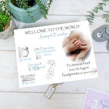 Load image into Gallery viewer, Personalised Baby Boy Keepsake Box
