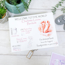 Load image into Gallery viewer, Personalised Baby Girl Keepsake Box
