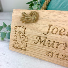 Load image into Gallery viewer, Personalised Wooden Plaque, Wooden Nursey or Child&#39;s Bedroom Sign
