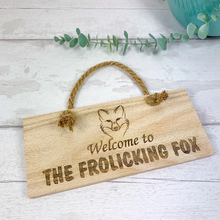 Load image into Gallery viewer, Personalised Wooden Plaque, Bar Sign. Outside Garden Patio Bar.
