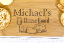 Load image into Gallery viewer, Personalised Luxury Cheeseboard With Knives and FREE Cheese Marker Set. CB3
