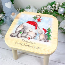 Load image into Gallery viewer, Personalised Child&#39;s Baby Elephant Stool, Christmas Gift
