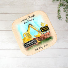 Load image into Gallery viewer, Personalised Child&#39;s Stool, Diggers and Tractors
