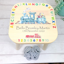 Load image into Gallery viewer, Personalised Child&#39;s Train Stool
