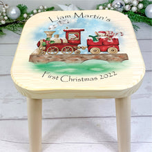 Load image into Gallery viewer, Personalised Child&#39;s Christmas Train Stool

