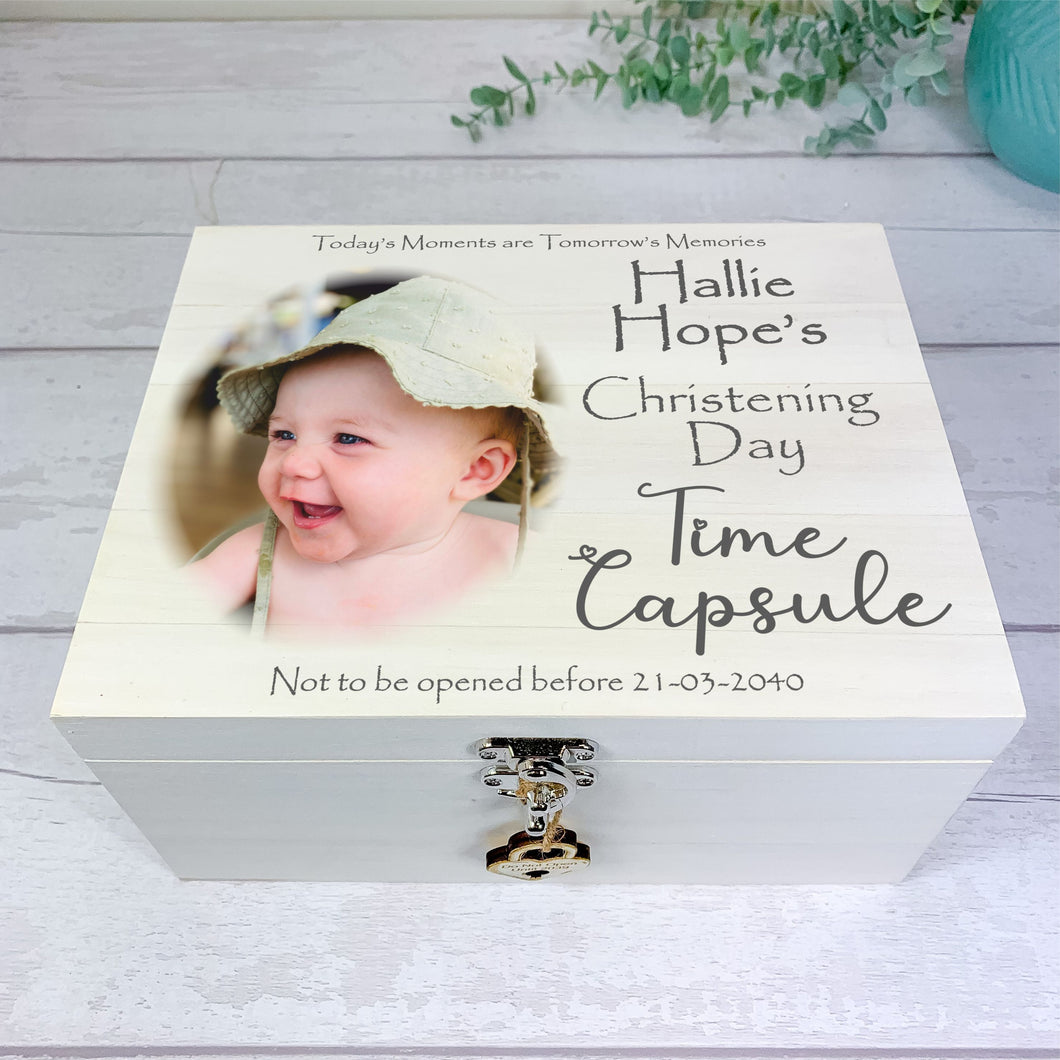 Personalised Time Capsule Box, Christening, Baptism, Naming Day