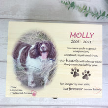 Load image into Gallery viewer, Personalised Dog Memory Keepsake Box
