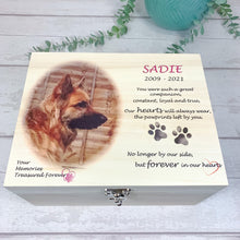 Load image into Gallery viewer, Personalised Dog Memory Keepsake Box
