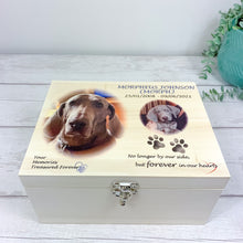 Load image into Gallery viewer, Personalised Dog Memory Keepsake Box
