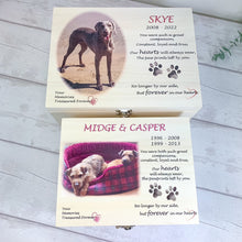 Load image into Gallery viewer, Personalised Dog Memory Keepsake Box
