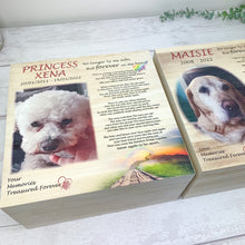 Load image into Gallery viewer, Personalised Dog Rainbow Bridge Memory Keepsake Box
