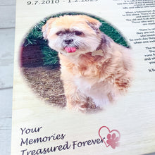 Load image into Gallery viewer, Personalised Dog Rainbow Bridge Memory Keepsake Box
