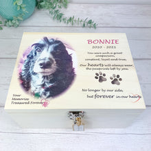 Load image into Gallery viewer, Personalised Pet Memory Keepsake Box
