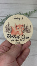 Load and play video in Gallery viewer, Wooden Baby Age and Milestone Discs Bundle, Woodland Animal Theme

