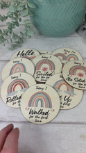Load and play video in Gallery viewer, Wooden Baby Age and Milestone Discs Bundle, Boho Rainbow Theme

