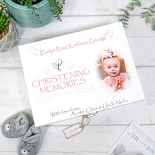 Load image into Gallery viewer, Personalised Girls Christening Keepsake Box - Add Your Own Photo
