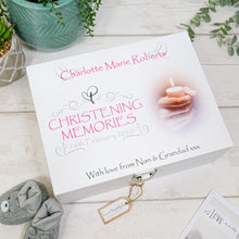 Load image into Gallery viewer, Personalised Girls Christening Keepsake Box
