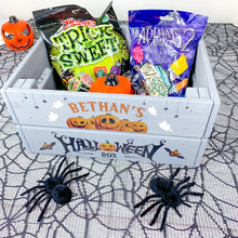 Load image into Gallery viewer, Halloween Trick or Treat Grey Personalised Crate
