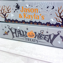 Load image into Gallery viewer, Halloween Trick or Treat Grey Personalised Crate

