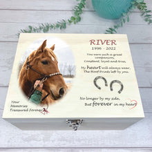 Load image into Gallery viewer, Personalised Horse or Pony Memory Keepsake Box
