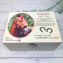 Load image into Gallery viewer, Personalised Horse or Pony Memory Keepsake Box
