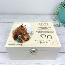Load image into Gallery viewer, Personalised Horse or Pony Memory Keepsake Box
