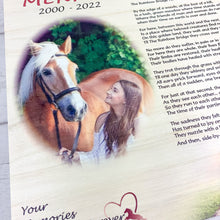 Load image into Gallery viewer, Personalised Horse Rainbow Bridge Memory Keepsake Box

