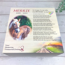 Load image into Gallery viewer, Personalised Horse Rainbow Bridge Memory Keepsake Box
