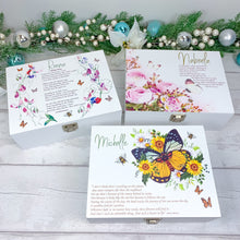 Load image into Gallery viewer, Personalised Keepsake Box With Floral Design

