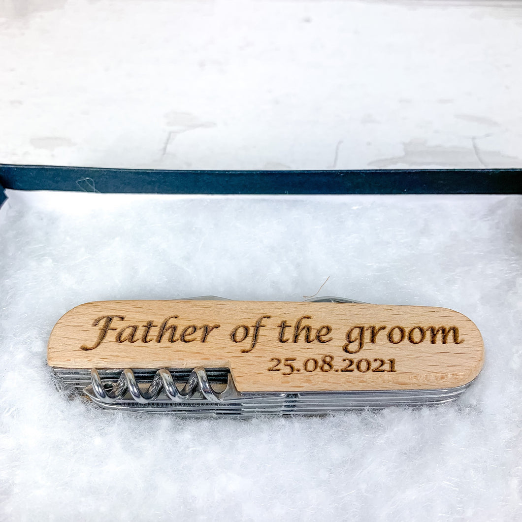 Personalised Multi Tool Pocket Knife With Gift Box