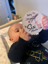 Load image into Gallery viewer, Wooden Baby Age and Milestone Discs Bundle, Woodland Animal Theme
