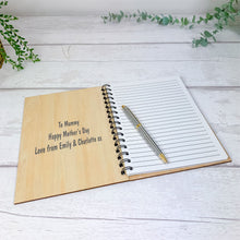 Load image into Gallery viewer, Personalised Wooden Baking Recipe Book, Mom&#39;s Favourite Recipes
