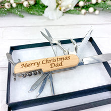 Load image into Gallery viewer, Personalised Multi Tool Pocket Knife With Gift Box. Perfect Christmas Gift
