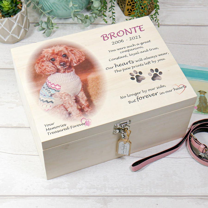 wooden pet keepsake box