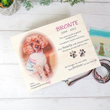 Load image into Gallery viewer, personalised pet keepsake box with photo
