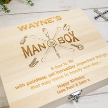 Load image into Gallery viewer, Personalised Storage &quot;Man Box&quot;
