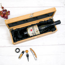 Load image into Gallery viewer, Personalised Luxury Wine Gift Box With Accessories, Wedding Anniversary Gift

