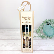 Load image into Gallery viewer, Personalised &quot;Let Me Out It&#39;s Father&#39;s Day&quot; Wine Gift Box
