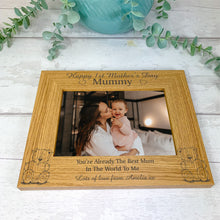 Load image into Gallery viewer, Personalised Wooden Photo Frame For Mom, 1st Mother&#39;s Day Gift
