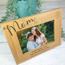 Load image into Gallery viewer, Personalised Wooden Photo Frame For Mom, Mother&#39;s Day or Birthday Gift
