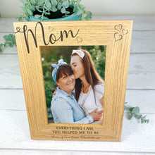 Load image into Gallery viewer, Personalised Wooden Photo Frame For Mom, Mother&#39;s Day or Birthday Gift
