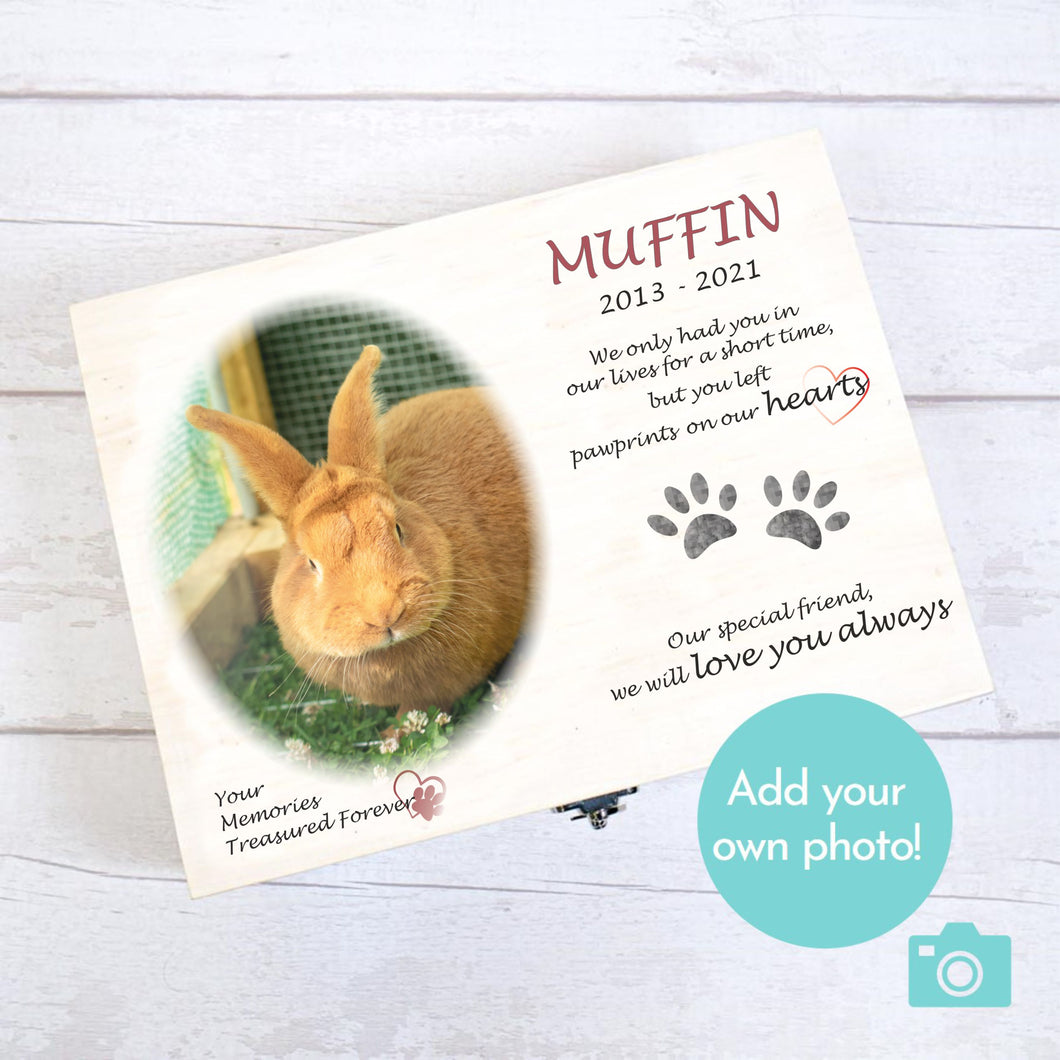 Personalised Rabbit Memory Keepsake Box