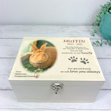 Load image into Gallery viewer, Personalised Rabbit Memory Keepsake Box
