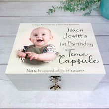 Load image into Gallery viewer, Personalised Baby Time Capsule Box, First Birthday Gift
